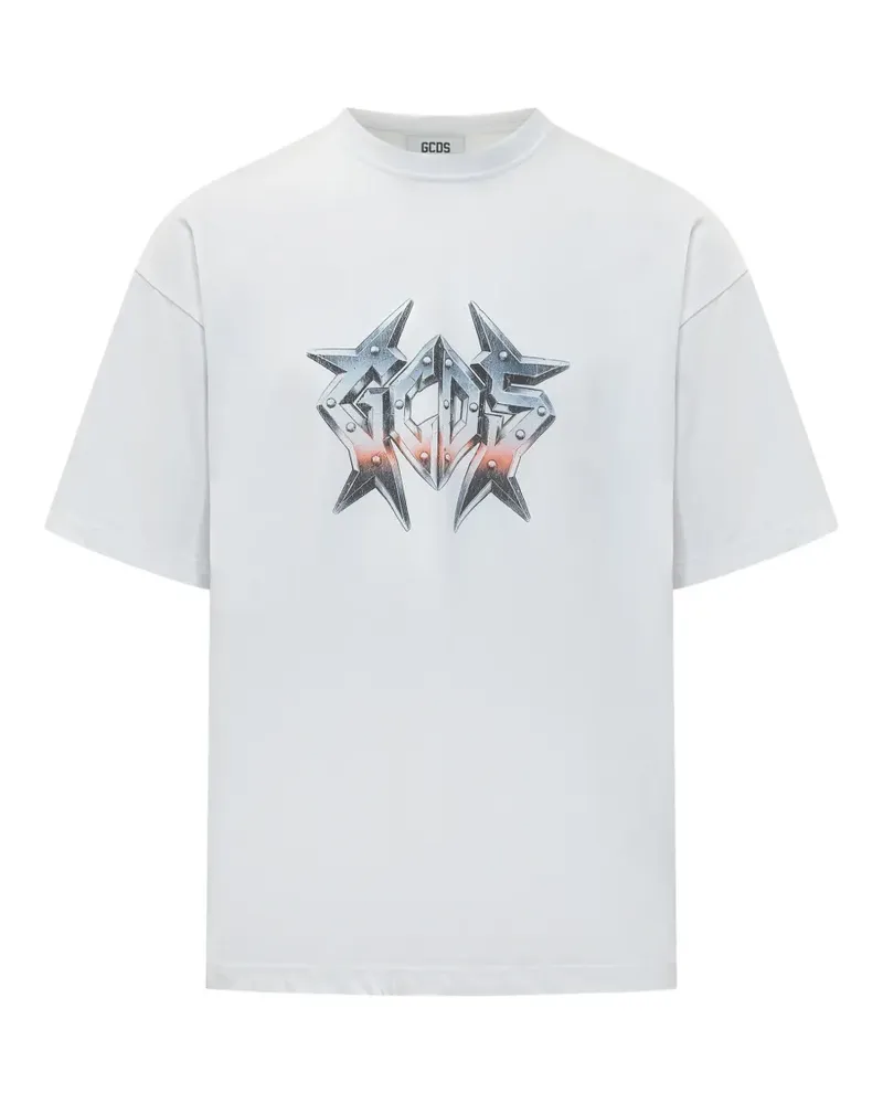 GCDS T-Shirt mit grafischem Print - Weiß Weiß