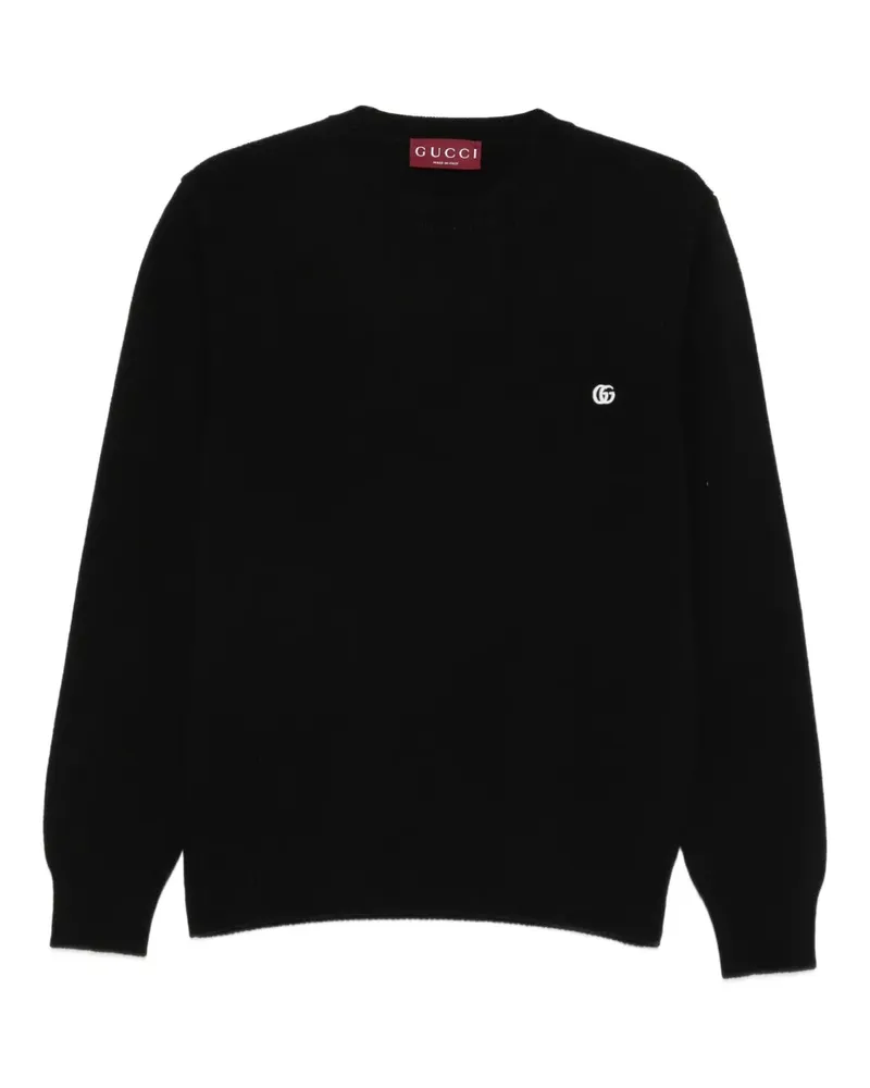Gucci Pullover mit Logo-Schild - Schwarz Schwarz