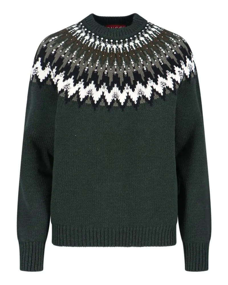Gucci strass patterned sweater - Grün Grün