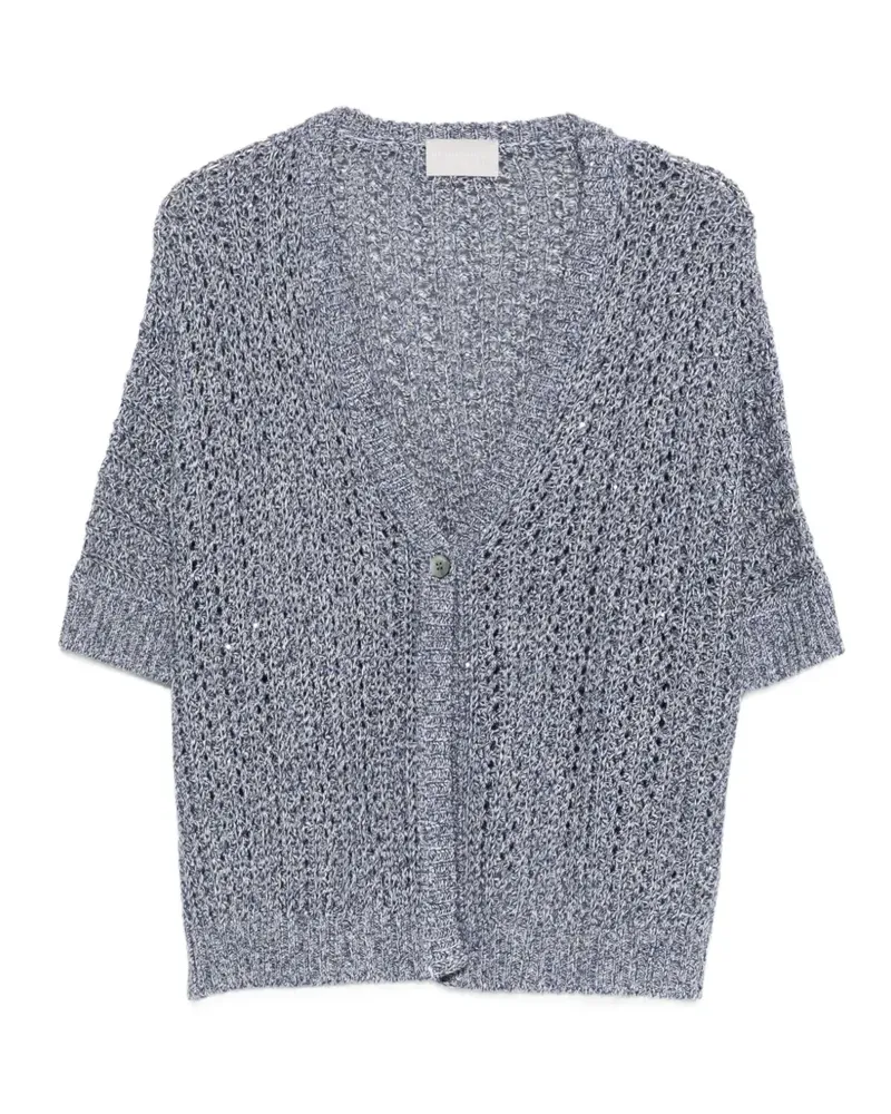 hemisphere open-knit cardigan - Blau Blau