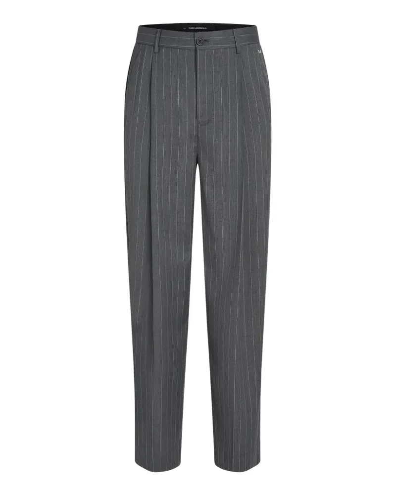 Karl Lagerfeld Bundfaltenhose mit Nadelstreifen - Grau Grau