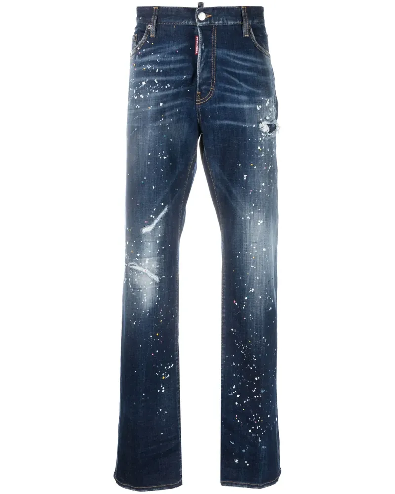 Dsquared2 Twimphony Jeans mit Farbklecks-Print - Blau Blau