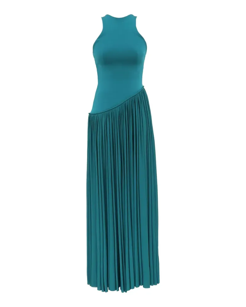 Zimmermann Luna asymmetrical pleated dress - Blau Blau