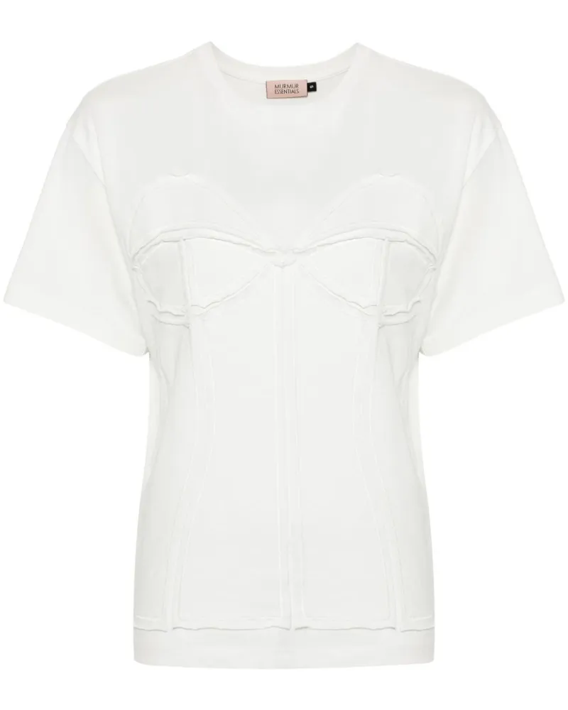 Murmur T-Shirt im Deconstructed-Look - Weiß Weiß