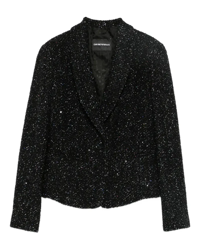 Emporio Armani sequin-embellished jacket - Schwarz Schwarz