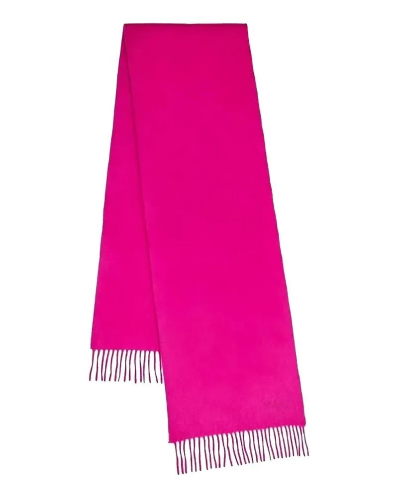 Mulberry fringed logo-embroidered scarf - Rosa Rosa