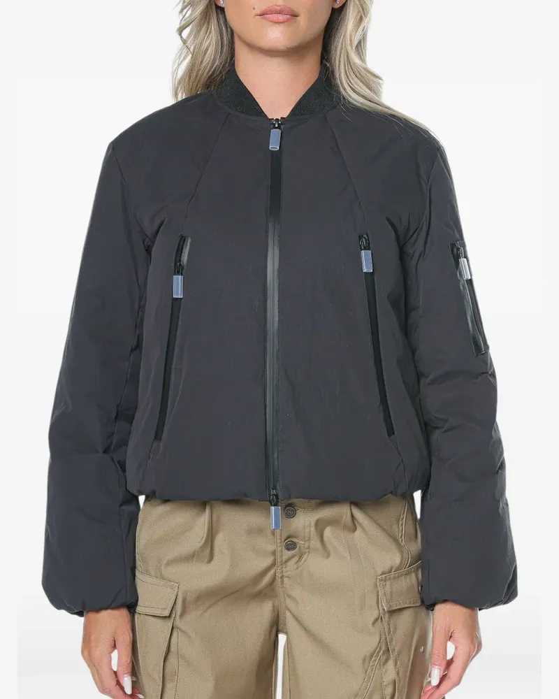 Armani Exchange logo-print blouson jacket - Schwarz Schwarz