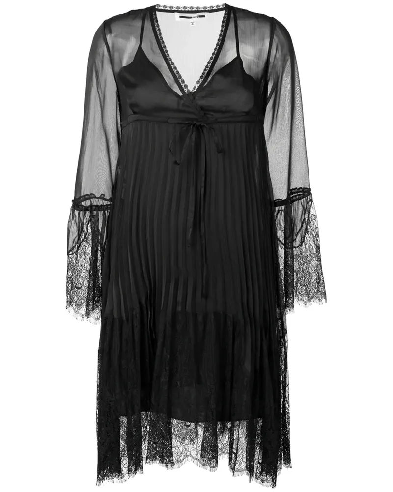 McQ Besticktes Kleid - Schwarz Schwarz