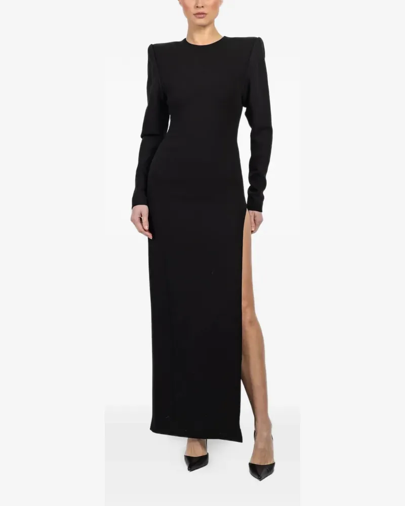 WARDROBE.NYC shoulder-pad maxi dress - Schwarz Schwarz