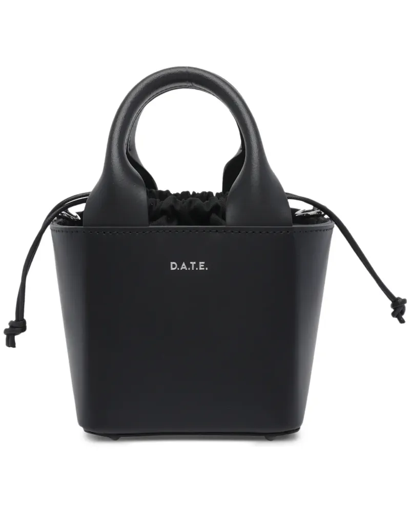 D.A.T.E. logo leather tote bag - Schwarz Schwarz