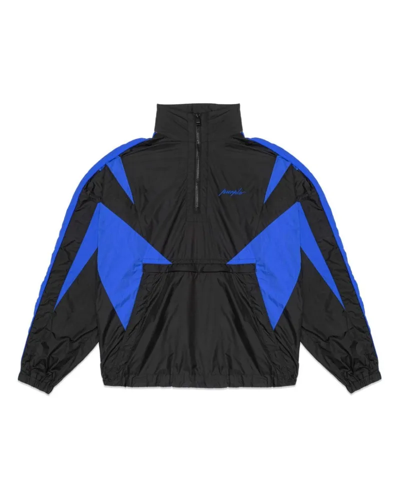 PURPLE BRAND Windbreaker mit Logo-Print - Schwarz Schwarz