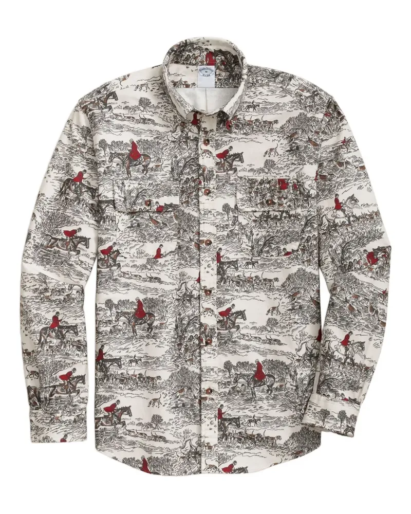 Brooks Brothers Button-down-Hemd mit Print - Weiß Weiß