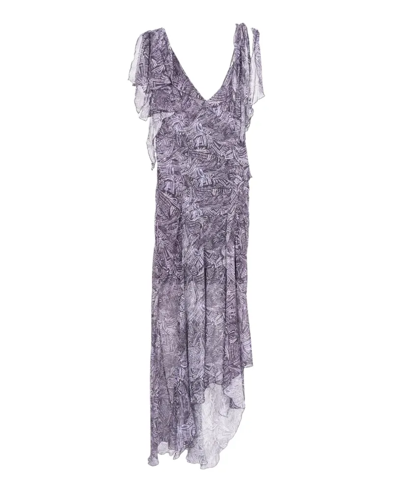 Isabel Marant Tylena Kleid mit abstraktem Print - Violett Violett