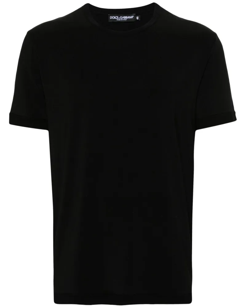 Dolce & Gabbana T-Shirt mit Rundhalsausschnitt - Schwarz Schwarz