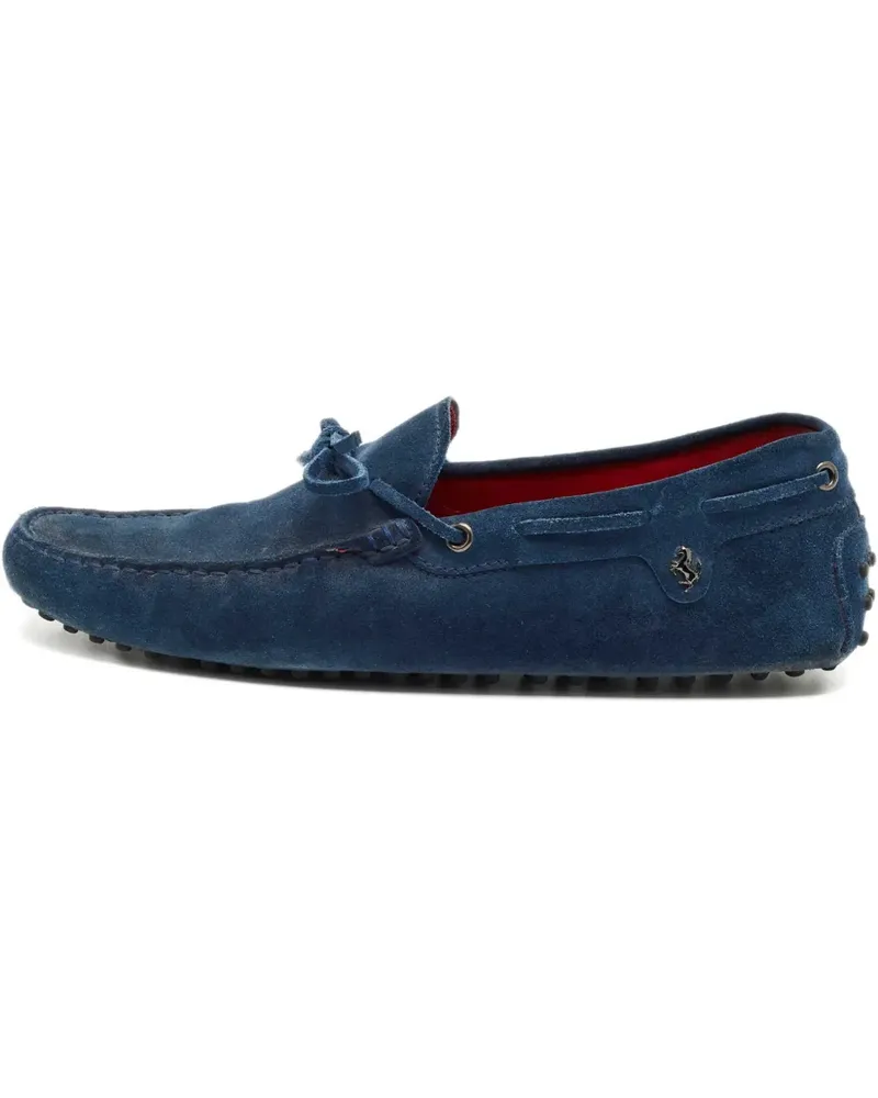 TOD'S bow suede loafers - Blau Blau