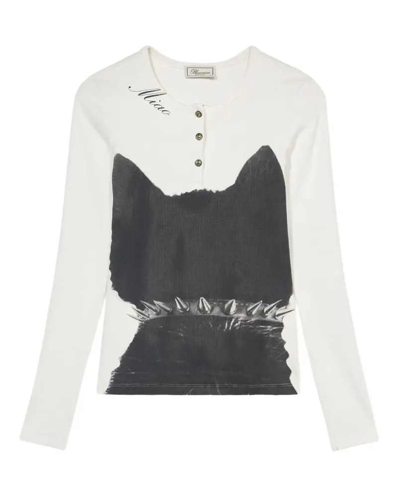 Blumarine T-Shirt mit Print - Weiß Weiß