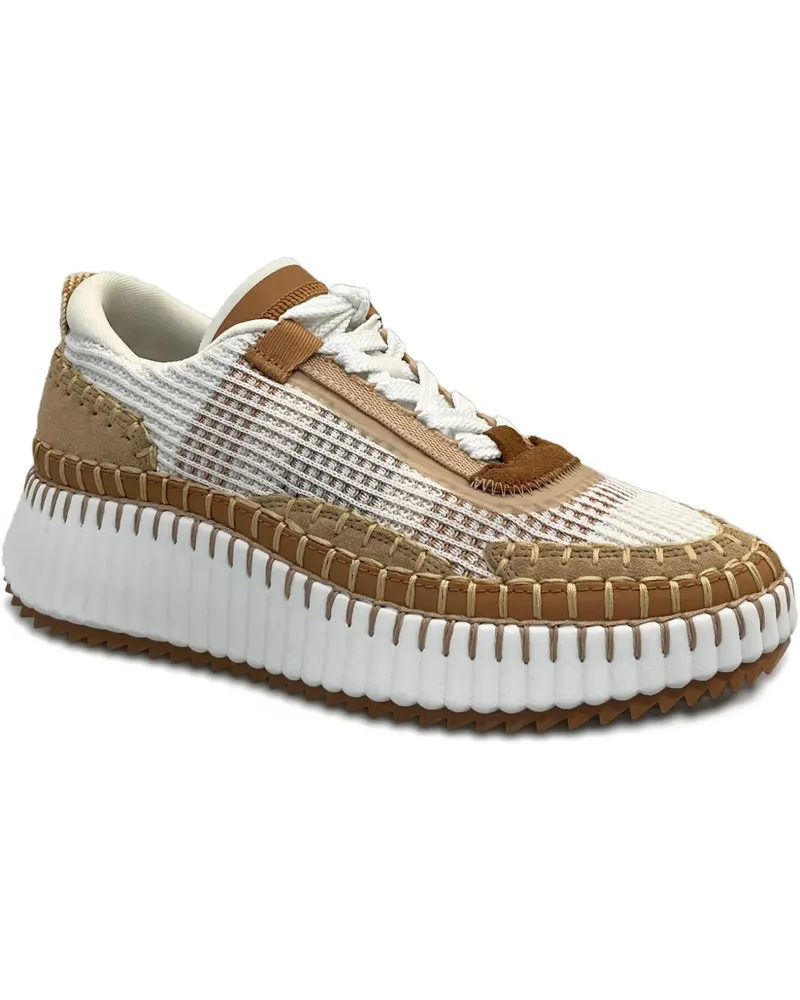 Chloé platform stitching sneakers - Weiß Weiß