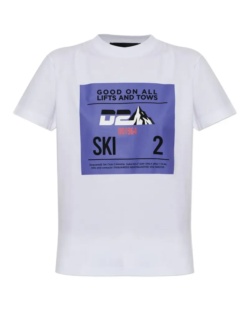 Dsquared2 T-Shirt mit grafischem Print - Weiß Weiß
