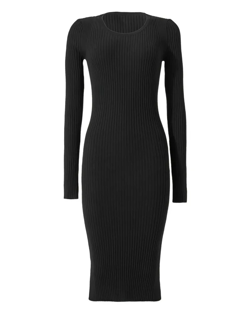 Wolford Geripptes Midikleid - Schwarz Schwarz