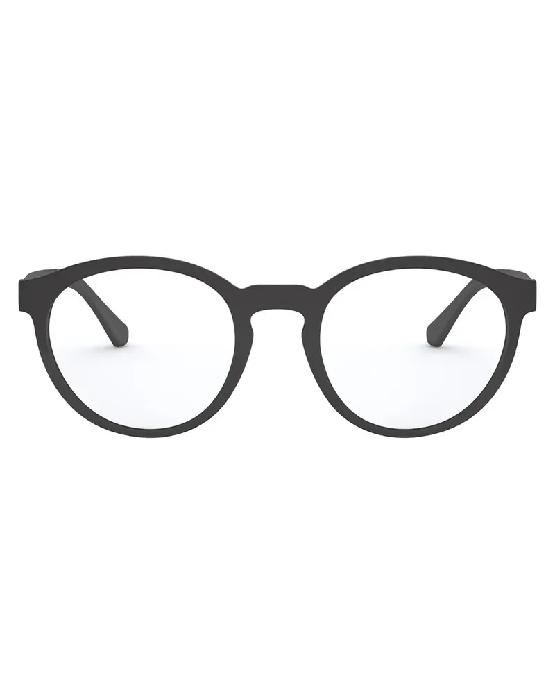 Emporio Armani Brille mit rundem Gestell - Schwarz Schwarz