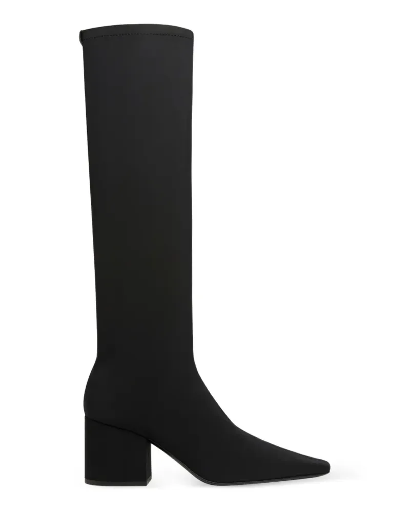 Courrèges Kniehohe Stiefel aus Stretch-Jersey - Schwarz Schwarz