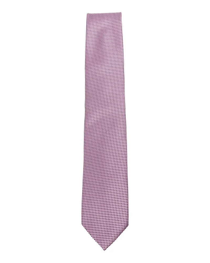Tom Ford logo-patch tie - Rosa Rosa