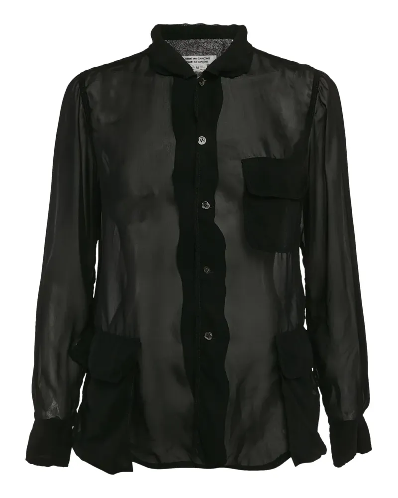 Comme des Garçons 2024 Hemd aus Krepp - Schwarz Schwarz