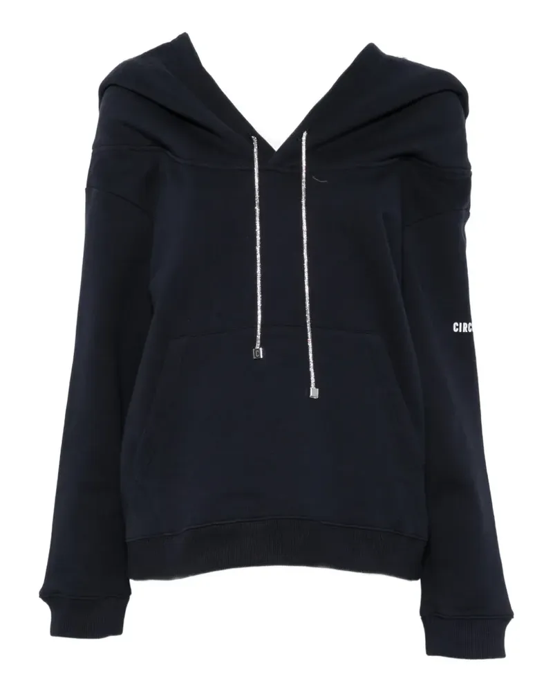 Circus Hotel crystal-embellished logo-print hoodie - Blau Blau