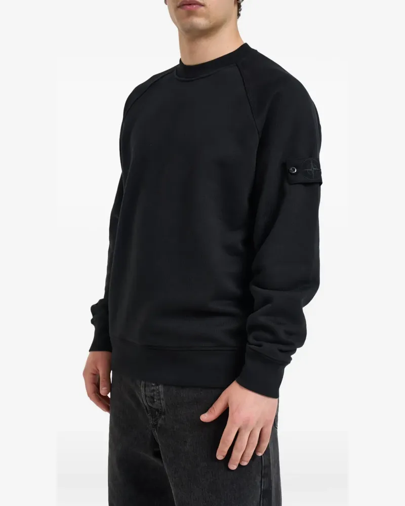 Stone Island raglan sleeve patch sweatshirt - Schwarz Schwarz