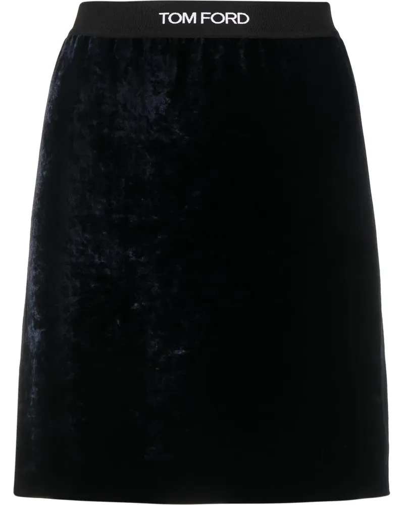 Tom Ford Minirock aus Samt - Blau Blau