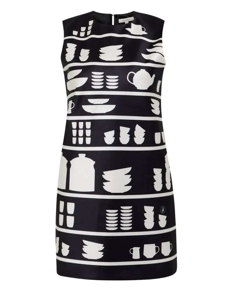 J.W.Anderson Minikleid mit Töpferei-Print - Schwarz Schwarz