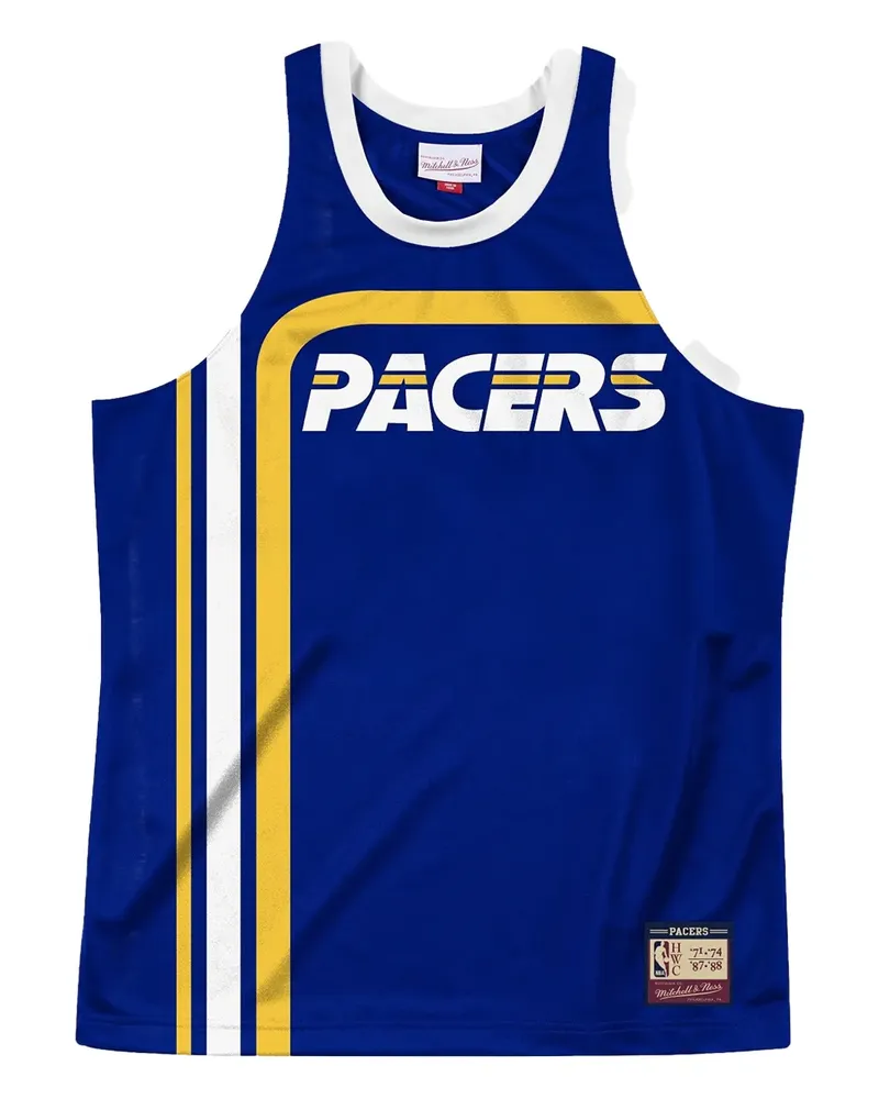 Mitchell & Ness Gestreiftes Pacers Team Tanktop - Blau Blau