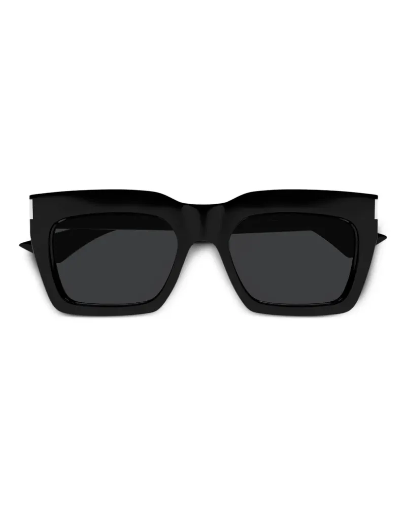 Saint Laurent Sonnenbrille mit eckigem Gestell - Schwarz Schwarz