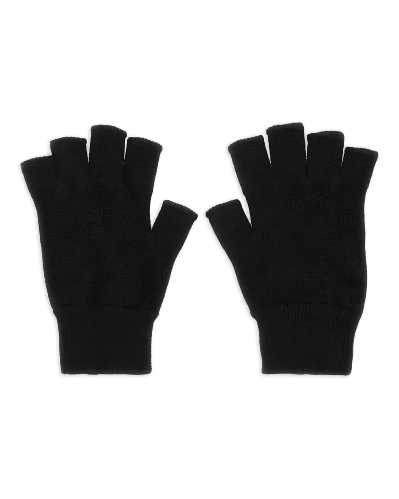 Rick Owens Fingerlose Handschuhe mit Knöpfen - Schwarz Schwarz