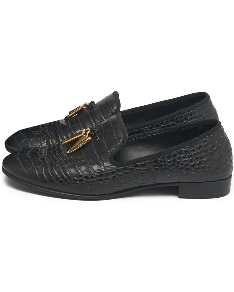 Giuseppe Zanotti crocodile-embossed leather loafers - Schwarz Schwarz