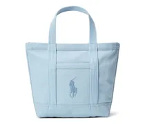 Shopper mit Stickerei - Blau