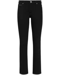 Philipp Plein Halbhohe Skinny-Jeans Schwarz