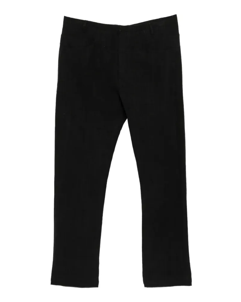 Label Under Construction linen chino trousers - Schwarz Schwarz