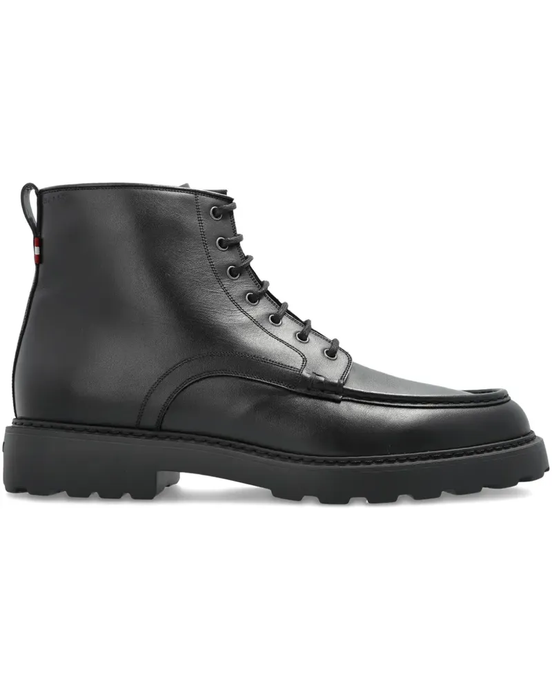 Bally Biker-Stiefel mit Schnürung - Schwarz Schwarz