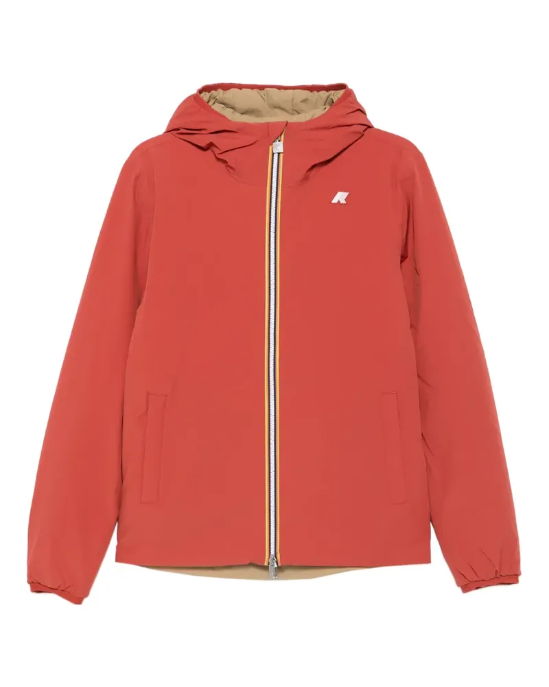 K-Way Kapuzenjacke mit Logo-Patch - Rot Rot