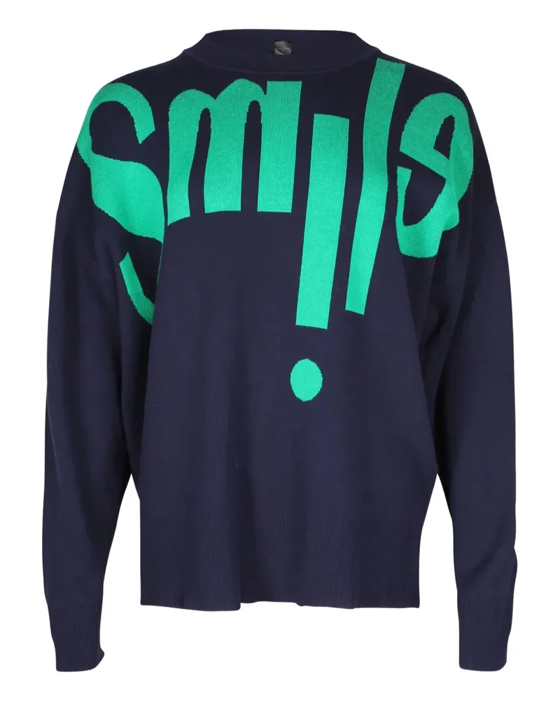 Sandro jacquard embroidered sweater - Blau Blau