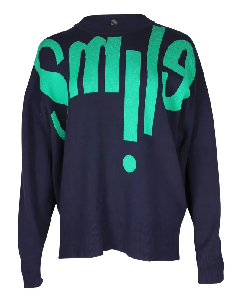 Sandro jacquard embroidered sweater - Blau Blau