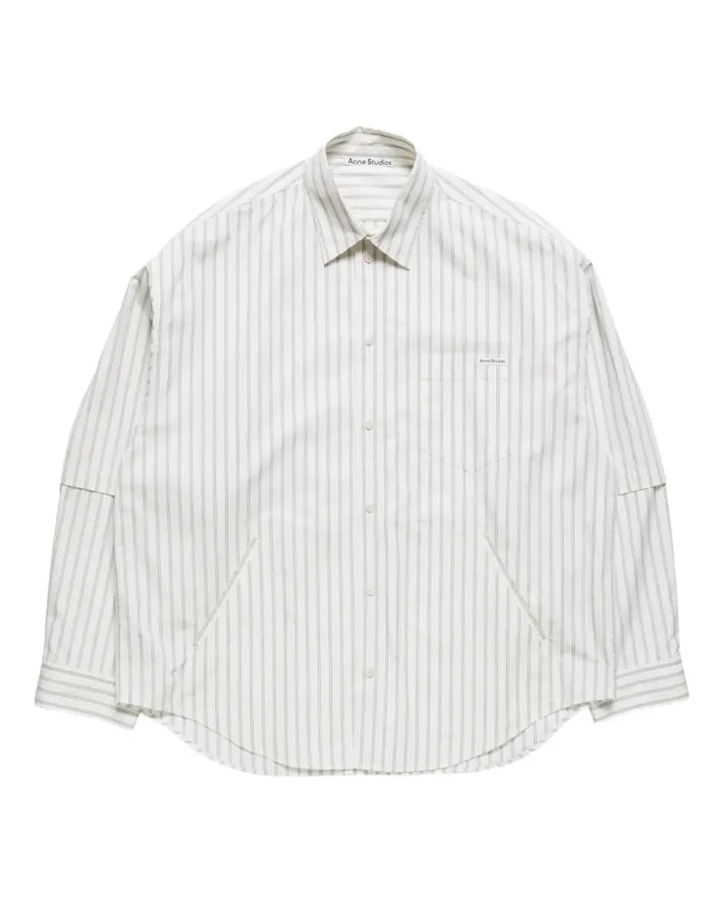Acne Studios Gestreiftes Hemd - Weiß Weiß