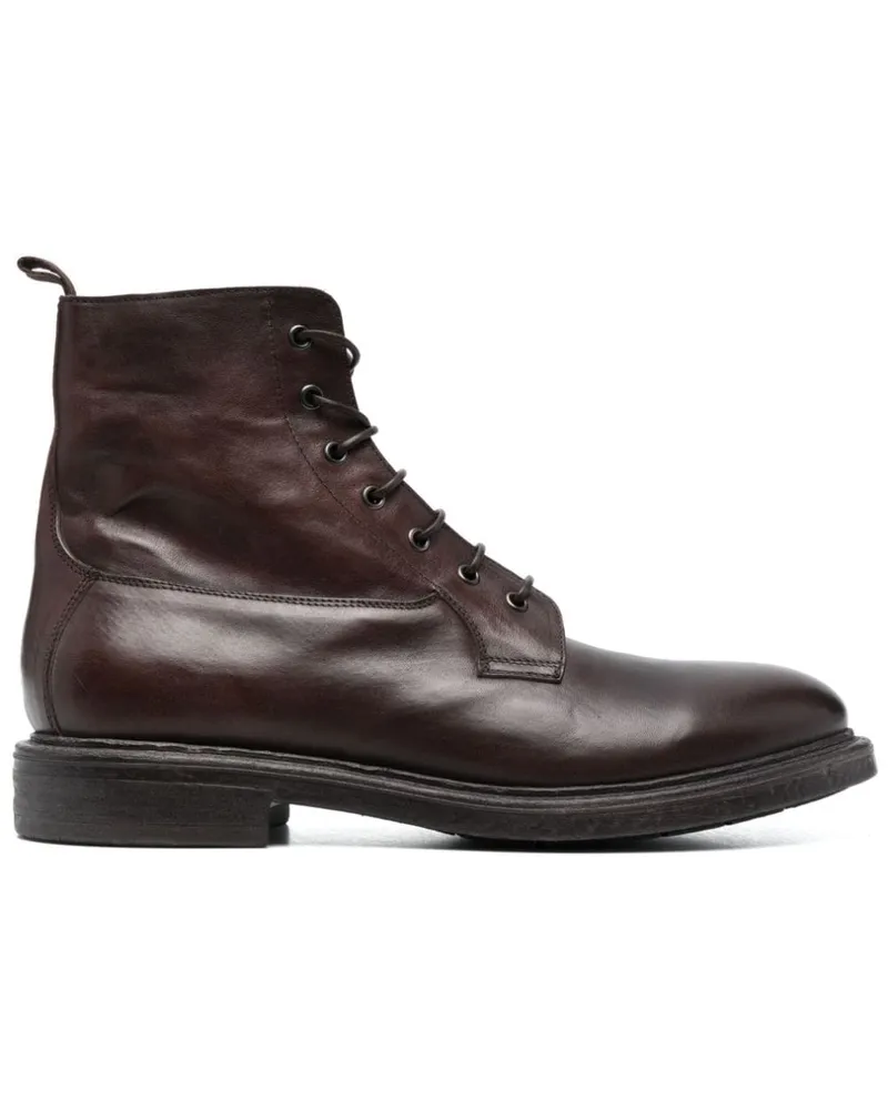 Moma Klassische Schnürstiefel - Braun Braun
