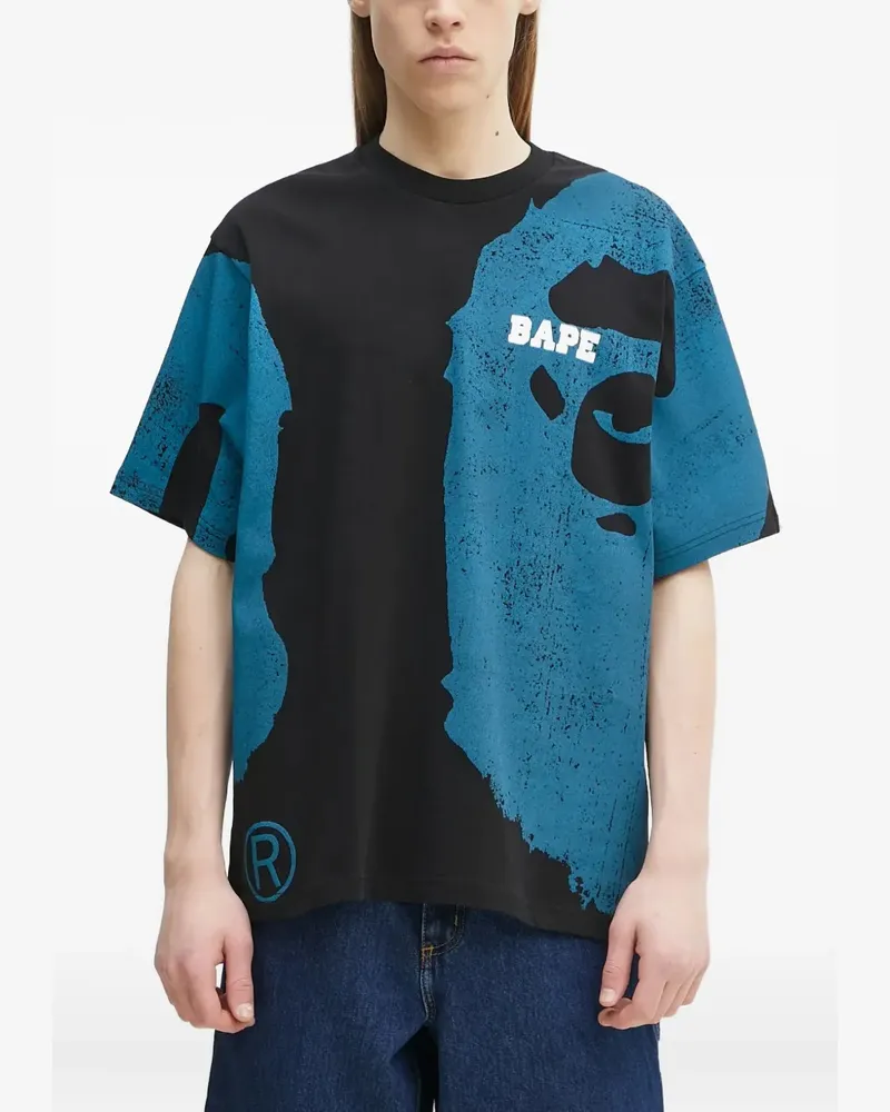 BAPE Water Print College T-Shirt - Schwarz Schwarz
