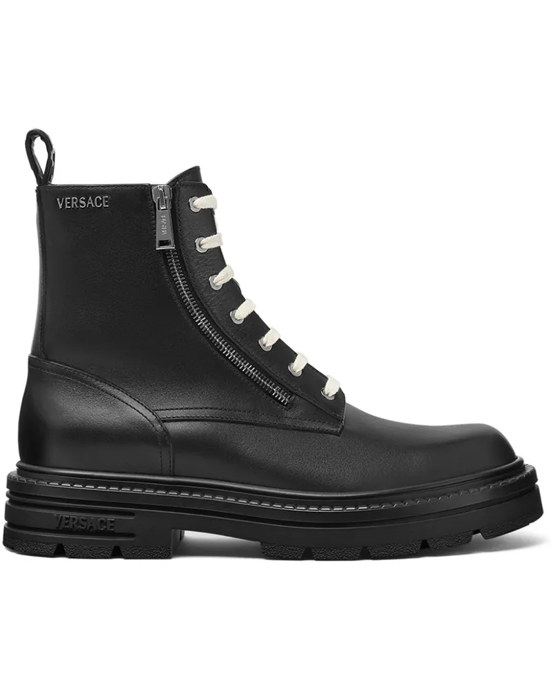 Versace Adriano Schnürstiefel - Schwarz Schwarz