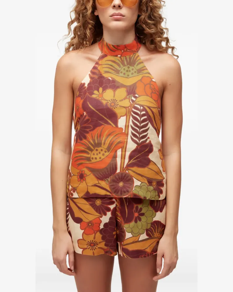 Osklen Oberteil mit Stehkragen - Orange Orange