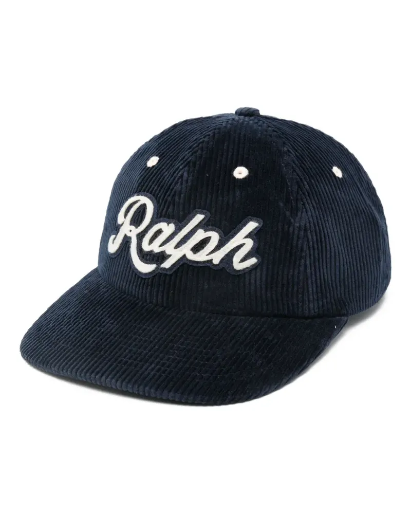 Ralph Lauren corduroy logo cap - Blau Blau