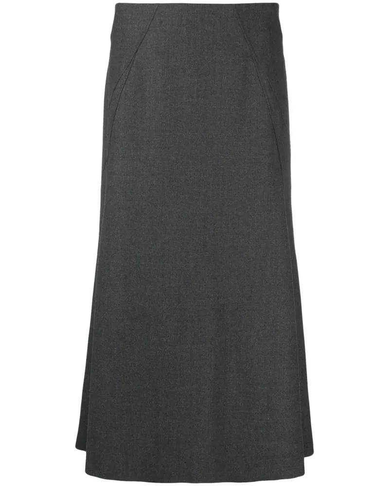 Alberta Ferretti Midirock mit hohem Bund - Grau Grau