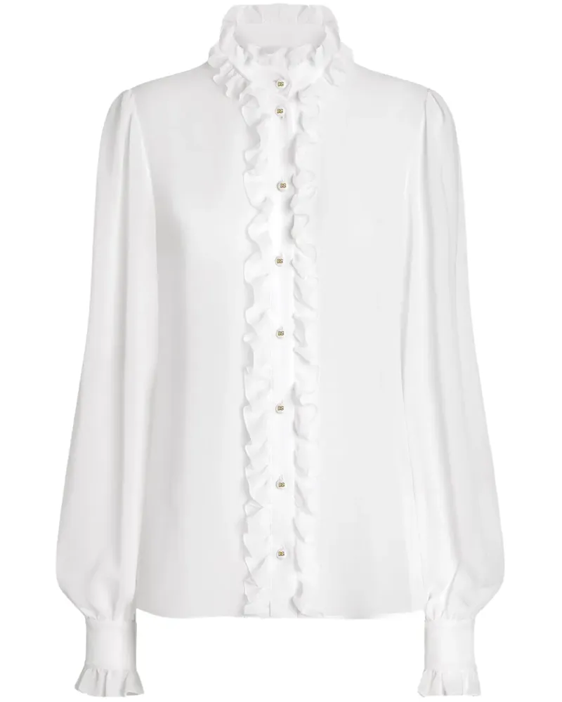 Dolce & Gabbana Hemd mit Rüschen - Weiß Weiß
